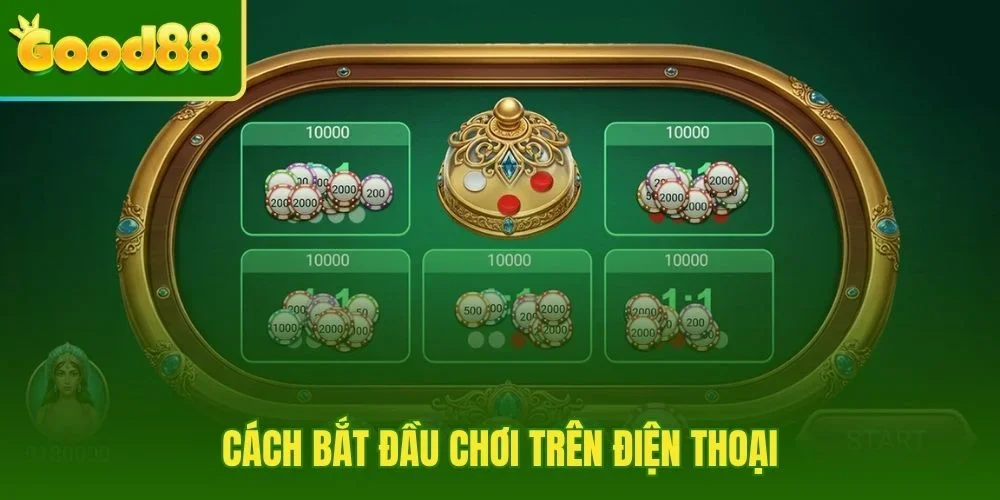 Xóc đĩa online trên điện thoại từ truy cập tới chọn phòng